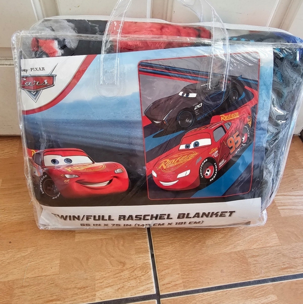Cars Raschel Blanket - Red and Black
